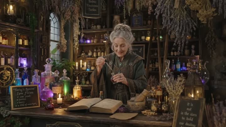 Merchant selling potions